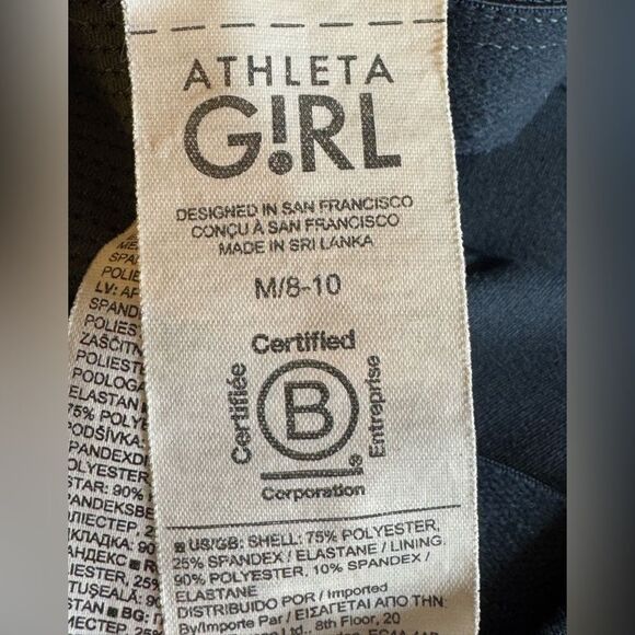 Athleta Girl Tank Top size Medium Cropped built in Bra Adjustable Strap Gray - Picture 9 of 13